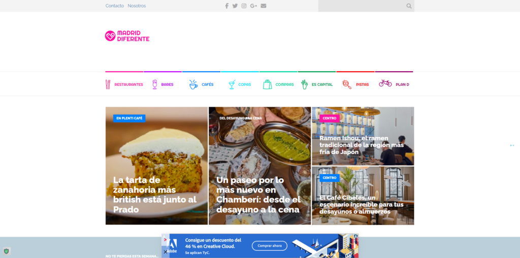 Captura de pantalla de "Madrid Diferente"