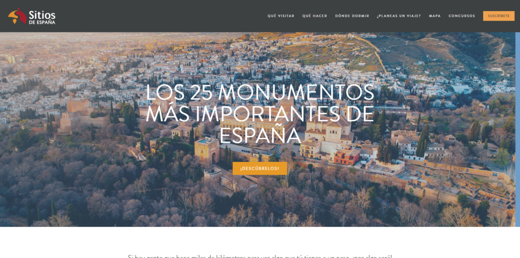 Captura de pantalla de "Sitios de España"